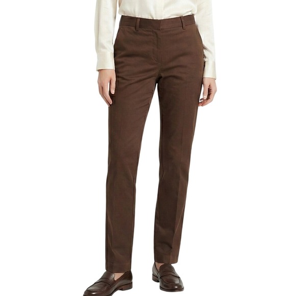 Talbots Pants - Talbots Pants Womens 16 Brown The Perfect Chino Stretch Straight Leg Casual Chic